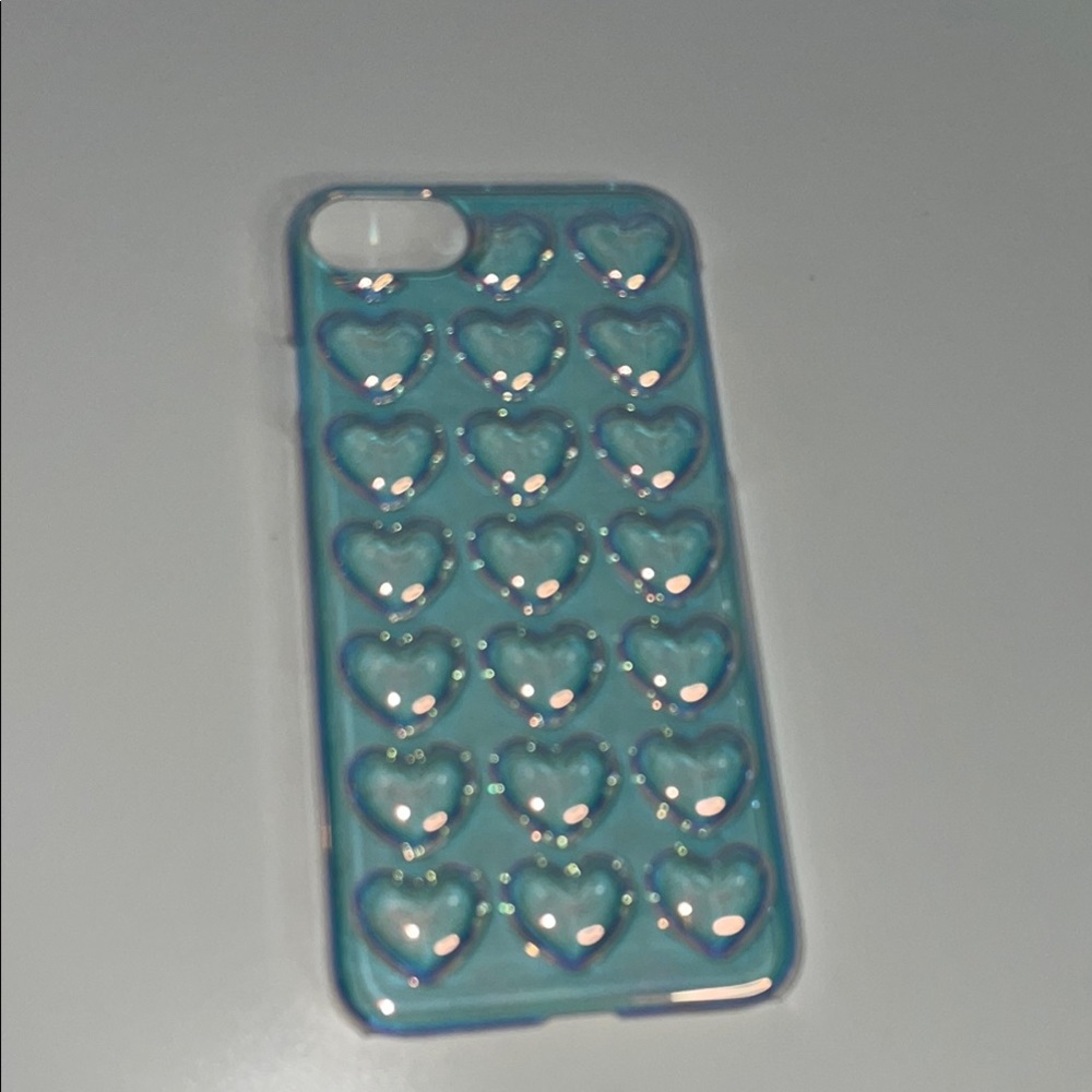 Blue Heart Pattern iPhone 8 Case